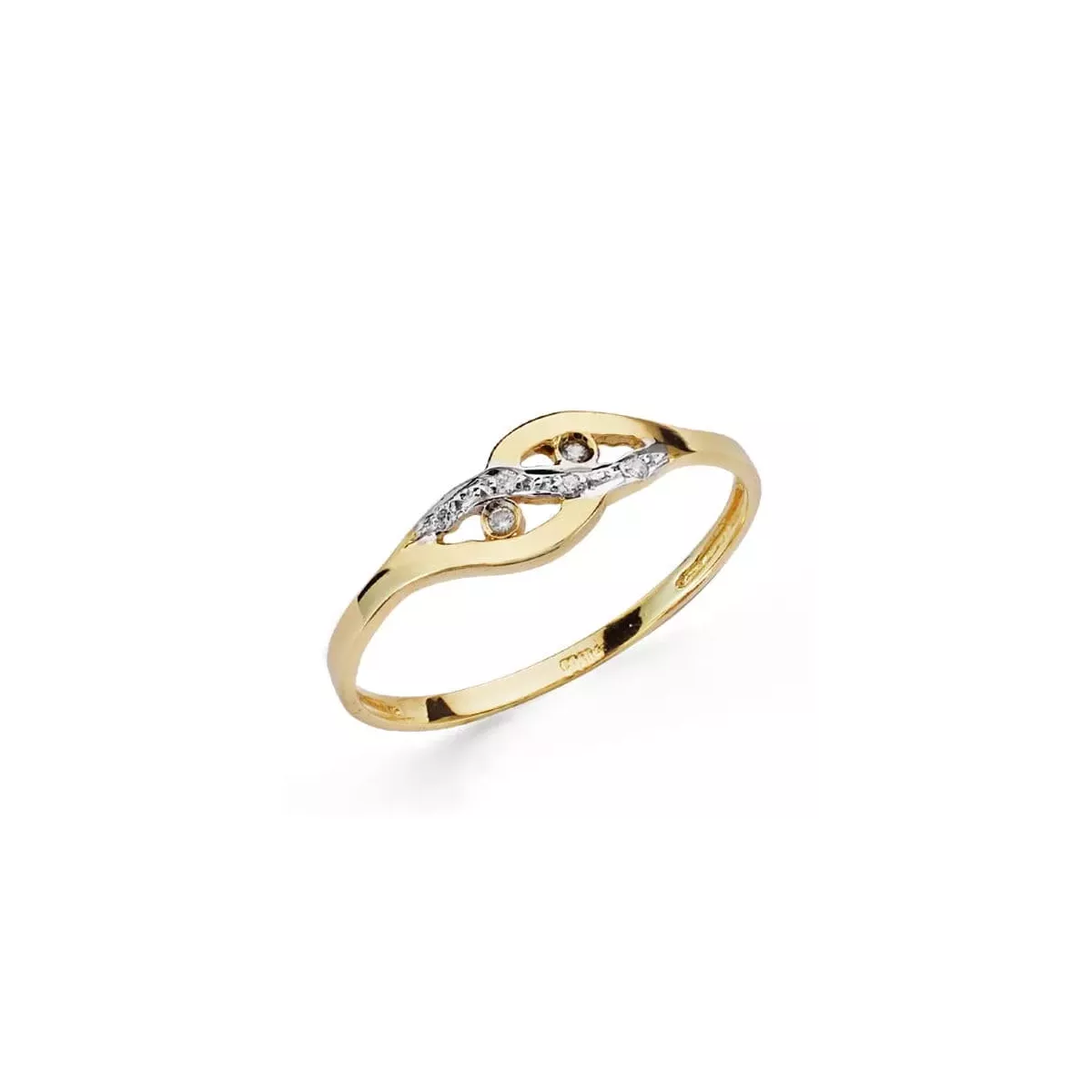18K SORTIJA ORO BICOLOR CON CIRCONITAS 1
