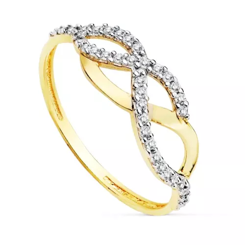 18K SORTIJA BICOLOR CIRCONITAS 1