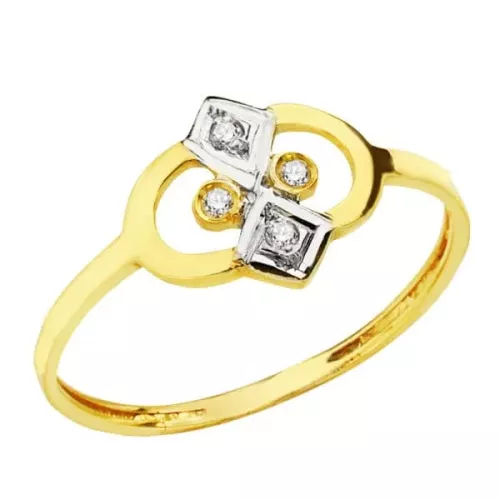 18K SORTIJA ORO BICOLOR CON CIRCONITAS. ANCHO: 9 MM 1