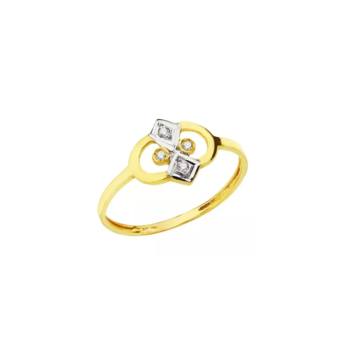 18K SORTIJA ORO BICOLOR CON CIRCONITAS. ANCHO: 9 MM 1