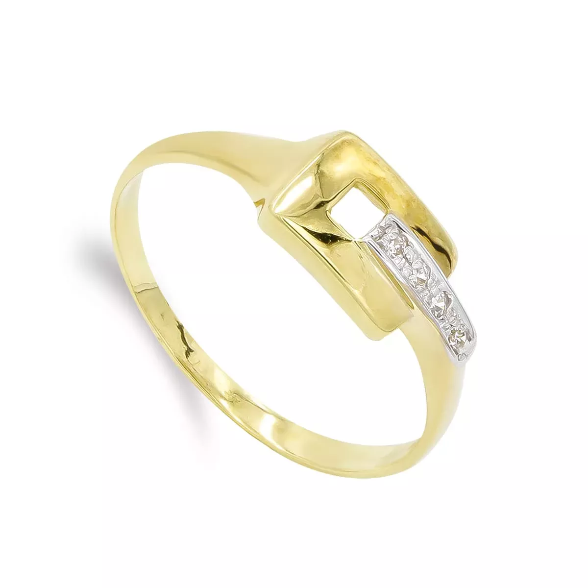 18K SORTIJA ORO BICOLOR CON CIRCONITAS. ANCHO: 6 MM 1