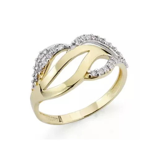 18K SORTIJA ORO BICOLOR CON CIRCONITAS. ANCHO: 10 MM 2