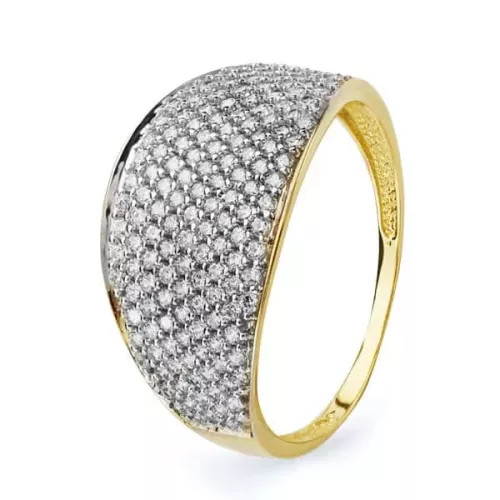 18K SORTIJA ORO BICOLOR CON CIRCONITAS. ANCHO: 12 MM 3