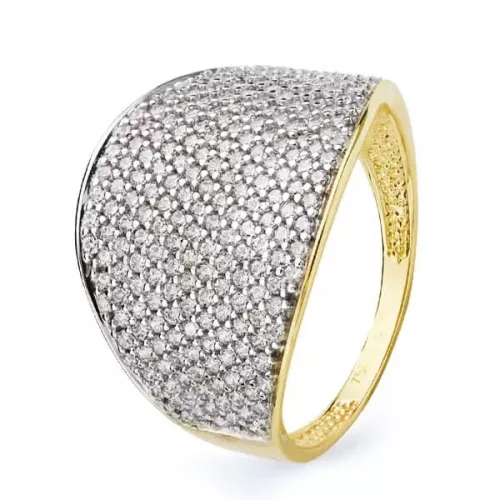 18K SORTIJA ORO BICOLOR CIRCONITAS. ANCHO: 16 MM 4