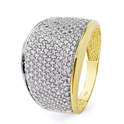 18K SORTIJA ORO BICOLOR CIRCONITAS. ANCHO: 15 MM 5