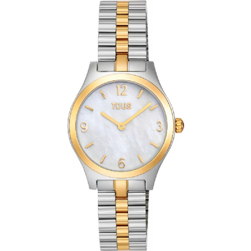 Reloj analógico con brazalete de acero, acero dorado y esfera de nácar EPIC ICON - 3000149200
