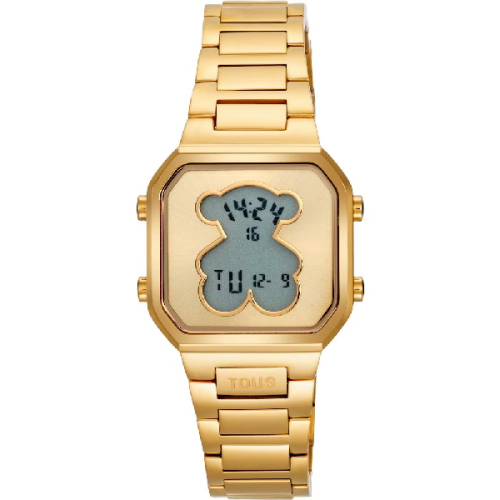 Reloj digital con brazalete de acero dorado D-BEAR MINI - 3000148200