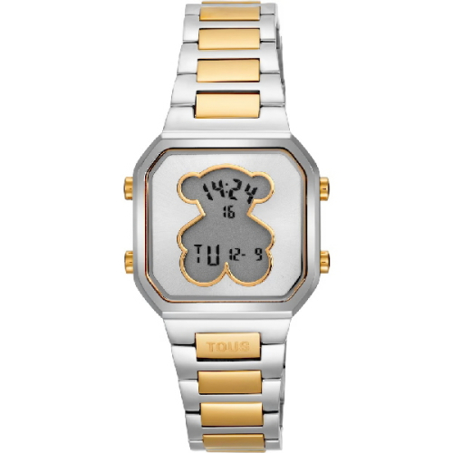 Reloj digital con brazalete de acero y acero dorado D-BEAR MINI - 3000148300