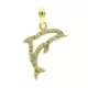 9K COLGANTE ORO AMARILLO DELFIN CIRCONITA 21X18 MM 1