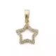 9K COLGANTE ORO AMARILLO ESTRELLA CON CIRCONITA 12X12 MM 0