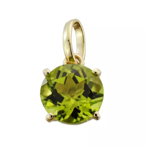 9K COLGANTE ORO AMARILLO 4 GARRAS CON OLIVINA NATURAL 1