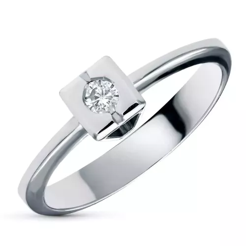 18K SORTIJA ORO BLANCO DIAMANTES 0