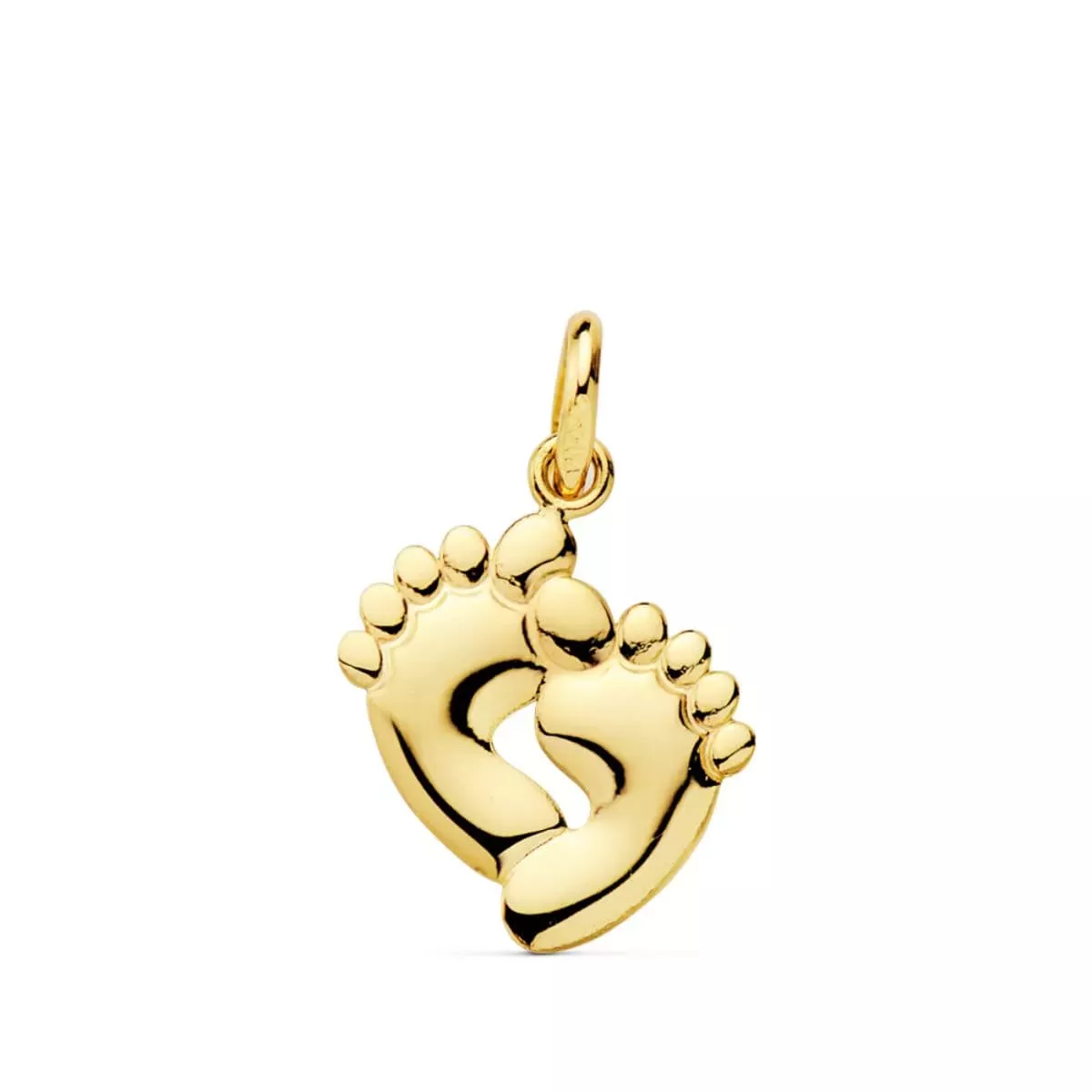 9K COLGANTE ORO AMARILLO PIES LISOS 13X11 MM 0