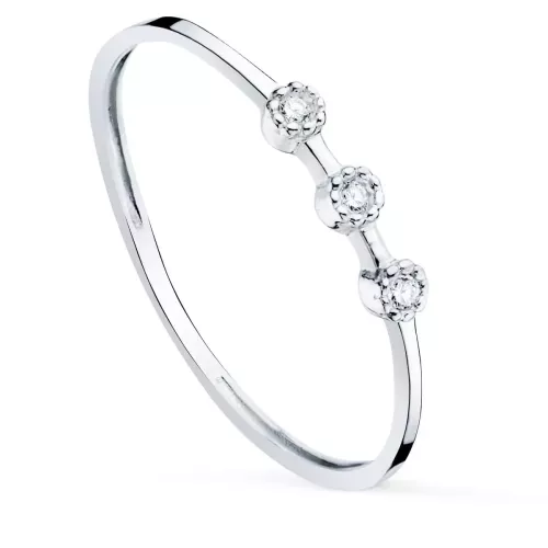 18K SORTIJA ORO BLANCO DIAMANTES 0