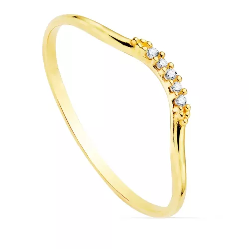 18K SORTIJA ORO AMARILLO DIAMANTES 0