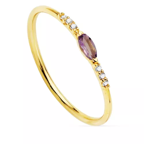 18K SORTIJA ORO AMARILLO DIAMANTES 0