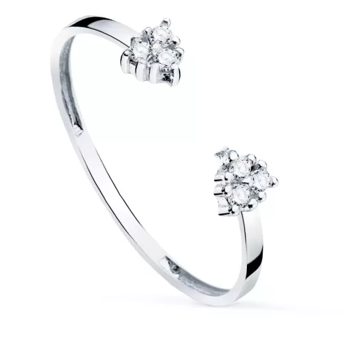 18K SORTIJA ORO BLANCO DIAMANTES 0