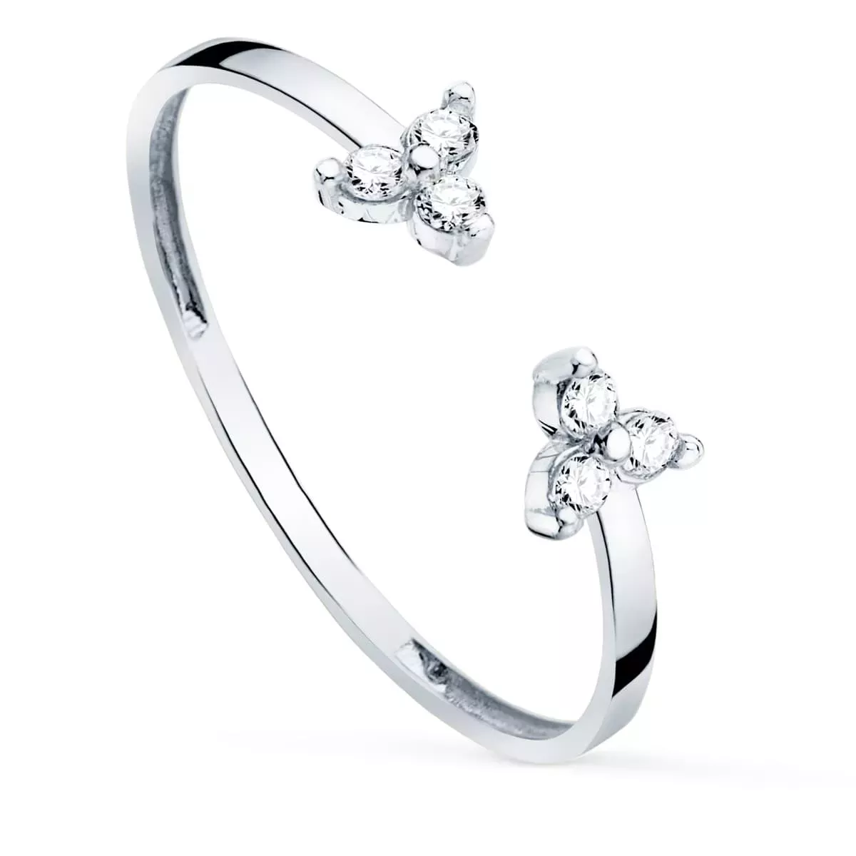 18K SORTIJA ORO BLANCO DIAMANTES 0