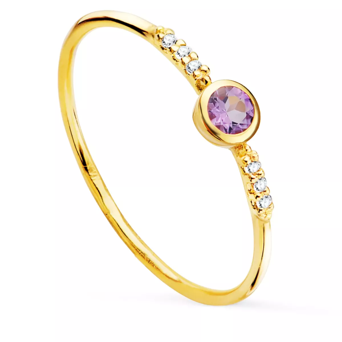 18K SORTIJA ORO AMARILLO 6 DIAMANTES 0