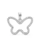 9K COLGANTE ORO BLANCO MARIPOSA CON CIRCONITA 22X16 MM 1