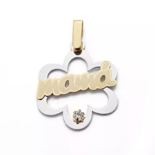 9K COLGANTE ORO BICOLOR BICOLOR 0