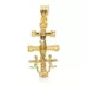 9K CRUZ ORO AMARILLO CARAVACA CON CRISTO. MEDIDA: 28 X 14 MM 1