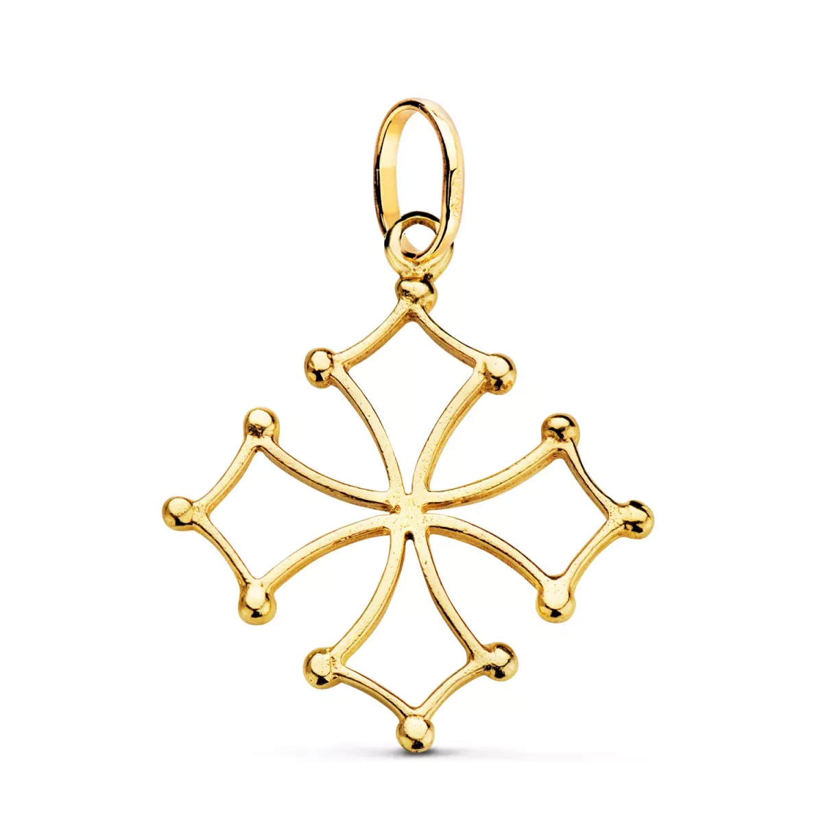 9K CRUZ DE OCCITANIA ORO AMARILLO. 28 X 24 MM 1