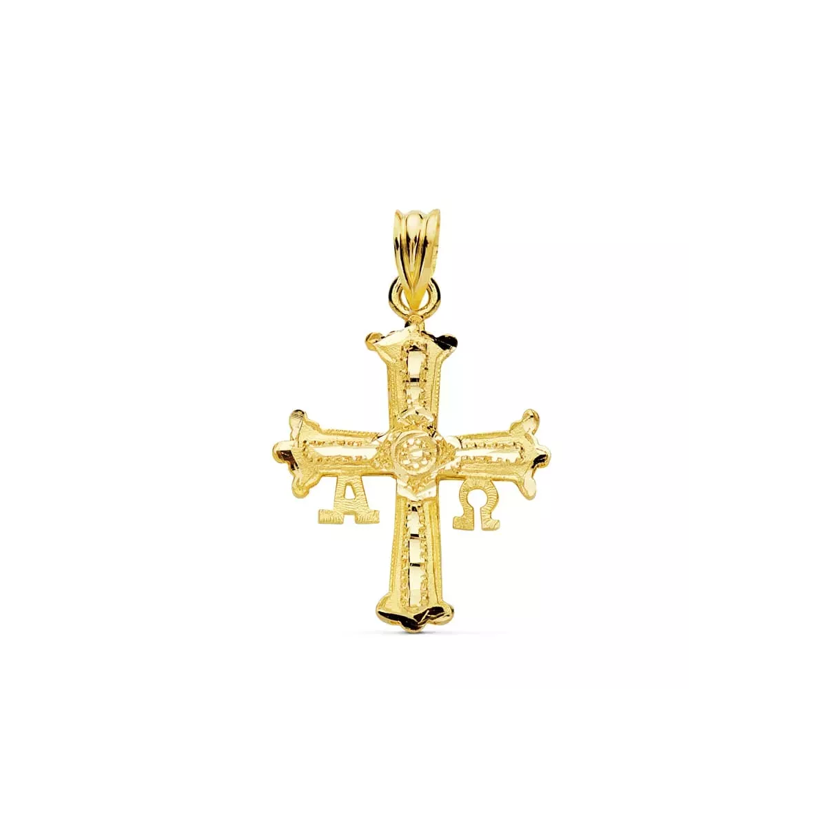 9K CRUZ DE COVADONGA ORO AMARILLO 27X24 MM 1