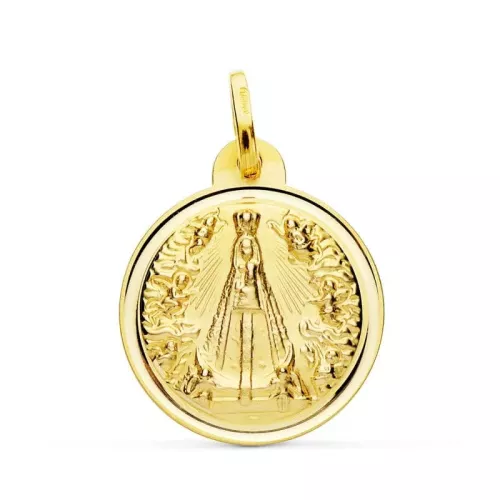 9K MEDALLA ORO AMARILLO NUESTRA SEÑORA DE BEGOÑA 20 MM 2