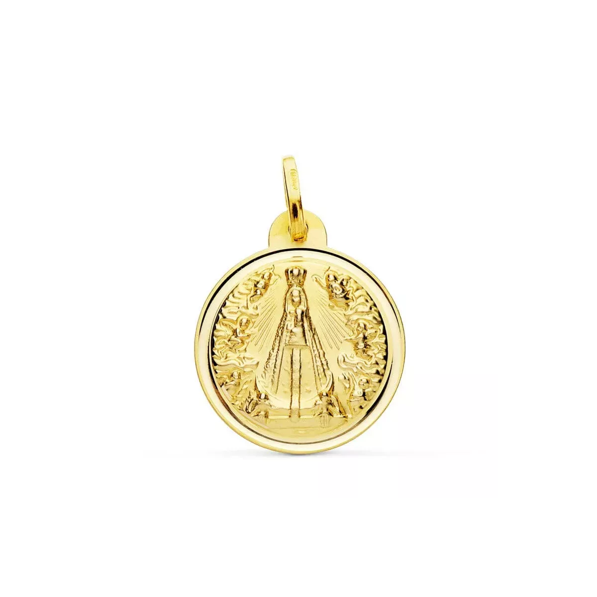 9K MEDALLA ORO AMARILLO NUESTRA SEÑORA DE BEGOÑA 20 MM 2