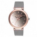 Reloj analógico con brazalete de acero y caja de aluminio en color IPRG rosado TOUS S-Mesh Mirror - 3000132100