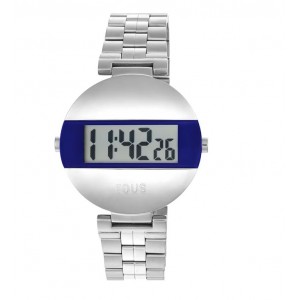 Reloj digital con brazalete de acero y color azul marino MARS - 300358030