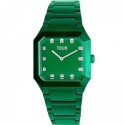 Reloj analógico con brazalete de aluminio verde Karat Squared - 300358040