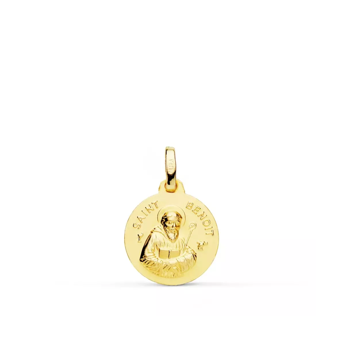 9K MEDALLA ORO AMARILLO SAINT BENOIT 14 MM 1