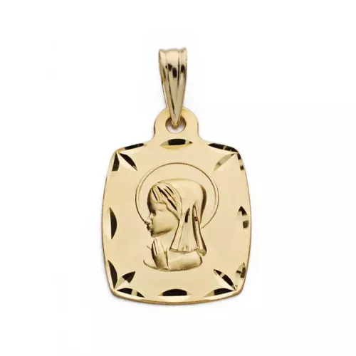 9K MEDALLA ORO AMARILLO VIRGEN NIÑA 19X13 MM 1