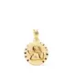 9K MEDALLA ORO AMARILLO ANGELITO BURLON BORDES TALLADOS 14 MM 1