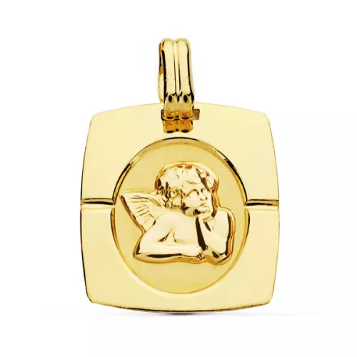 9K MEDALLA ORO AMARILLO ANGEL BURLON 20X17 MM 1