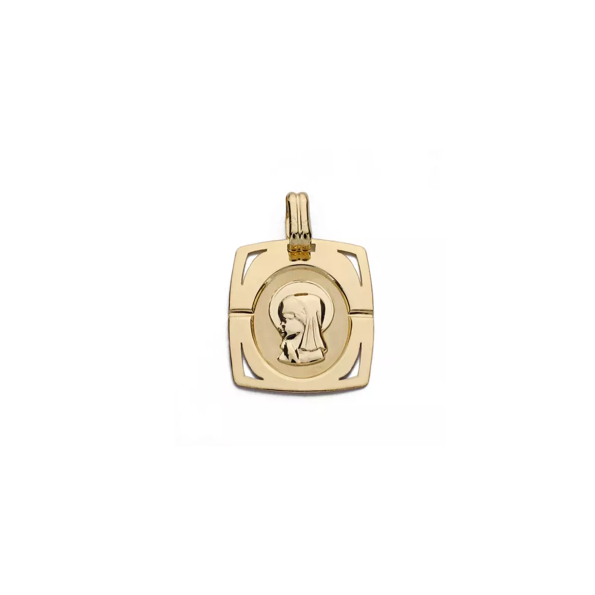 9K MEDALLA ORO AMARILLO VIRGEN NIÑA 20X17 MM 1