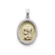 9K MEDALLA ORO AMARILLO VIRGEN NIÑA BICOLOR 20X13MM 1