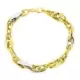 9K PULSERA ORO BICOLOR 20CM 7