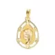 9K MEDALLA ORO AMARILLO VIRGEN NIÑA LAGRIMA 23 X 15 MM 0