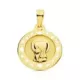 9K MEDALLA ORO AMARILLO VIRGEN NIÑA 18 MM 1