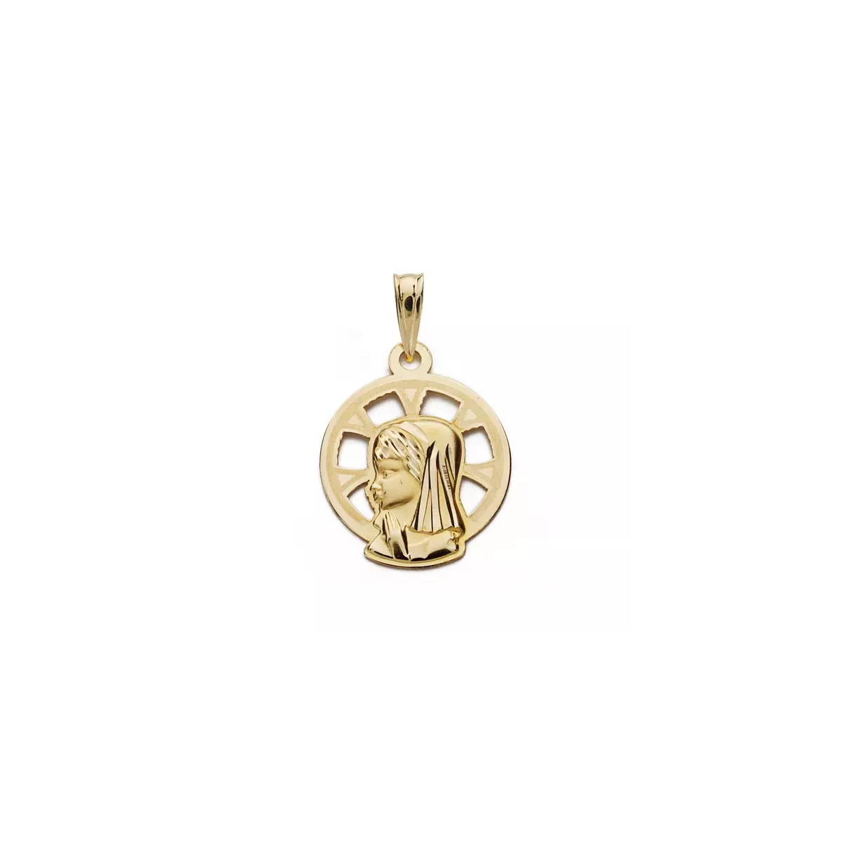 9K MEDALLA ORO AMARILLO VIRGEN NIÑA .18X14 MM 0