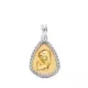 9K MEDALLA ORO AMARILLO VIRGEN NIÑA 21X14 MM 1