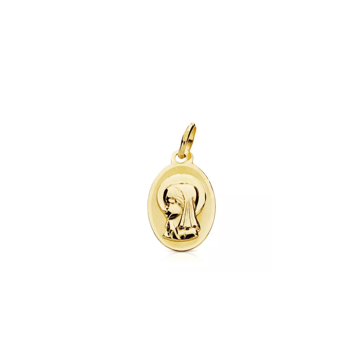 9K MEDALLA ORO AMARILLO VIRGEN NIÑA OVAL. 17X10 MM 0