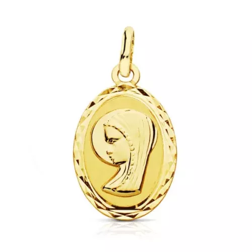 9K MEDALLA ORO AMARILLO VIRGEN NIÑA OVAL 20X12 MM 0