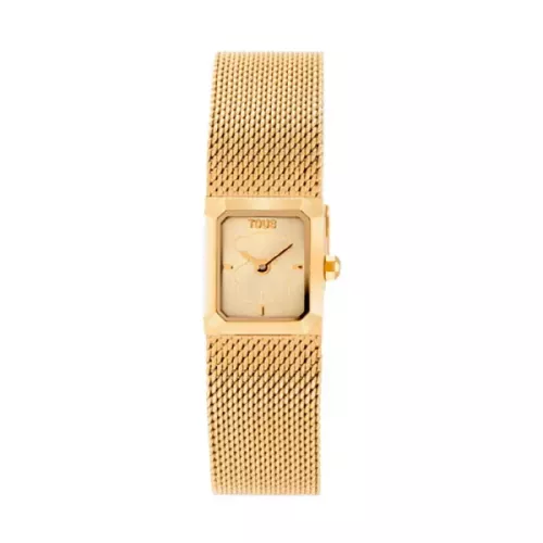 Reloj analógico con brazalete de malla milanesa de acero dorado Mini Mesh - 3000141900