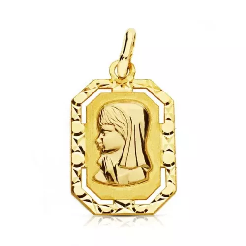 9K MEDALLA ORO AMARILLO VIRGEN NIÑA LIGERA 20X12 MM 0