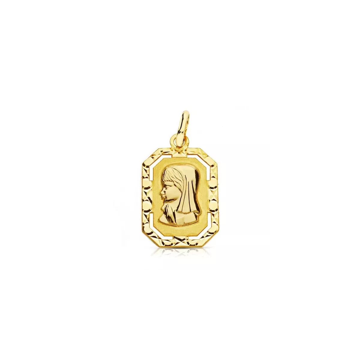 9K MEDALLA ORO AMARILLO VIRGEN NIÑA LIGERA 20X12 MM 0