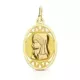 9K MEDALLA ORO AMARILLO VIRGEN NIÑA OVAL CALADA 20X12M 0